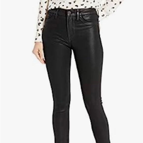 Hudson Womens Barbara High Waist Super Skinny Black Jeans - Picture 2 of 7
